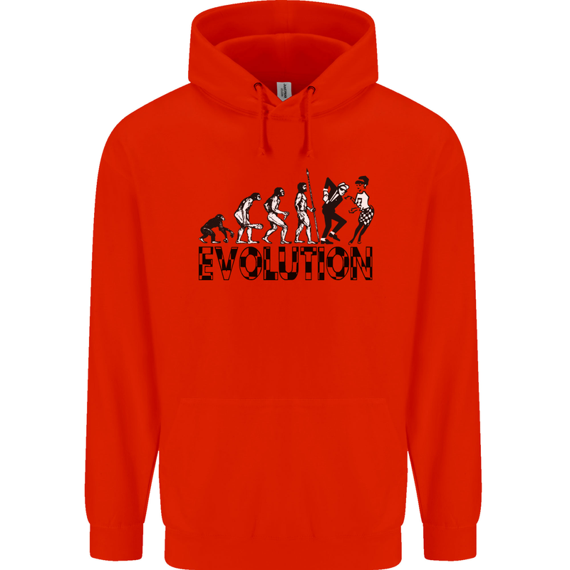 2 Tone Evolution Music 2Tone SKA Mens 80% Cotton Hoodie Bright Red