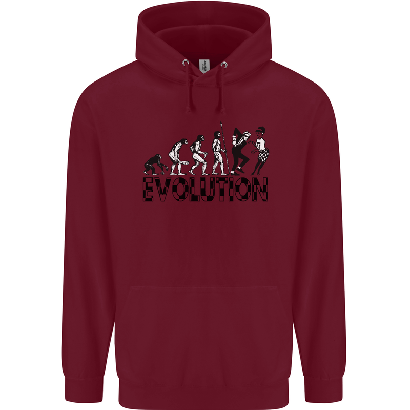 2 Tone Evolution Music 2Tone SKA Mens 80% Cotton Hoodie Maroon
