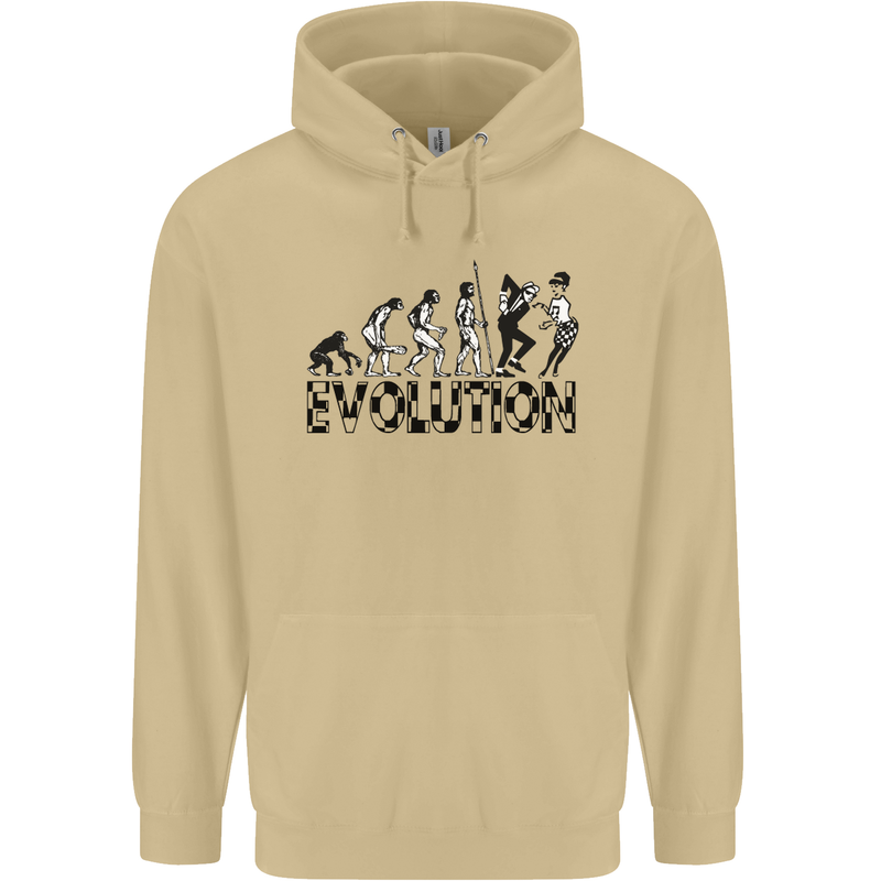 2 Tone Evolution Music 2Tone SKA Mens 80% Cotton Hoodie Sand
