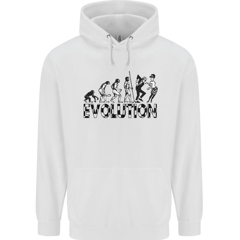 2 Tone Evolution Music 2Tone SKA Mens 80% Cotton Hoodie White