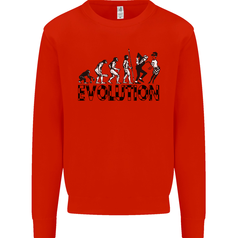 2 Tone Evolution Music 2Tone SKA Mens Sweatshirt Jumper Bright Red