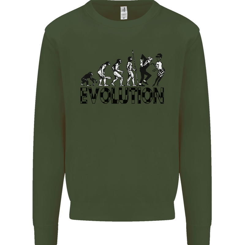 2 Tone Evolution Music 2Tone SKA Mens Sweatshirt Jumper Forest Green