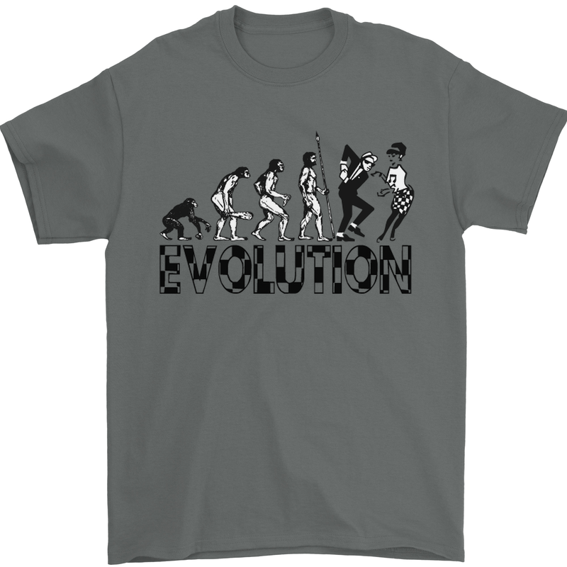 2 Tone Evolution Music 2Tone SKA Mens T-Shirt 100% Cotton Charcoal