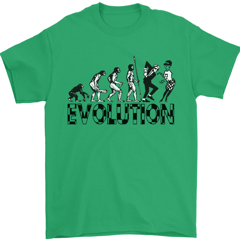 2 Tone Evolution Music 2Tone SKA Mens T-Shirt 100% Cotton Irish Green