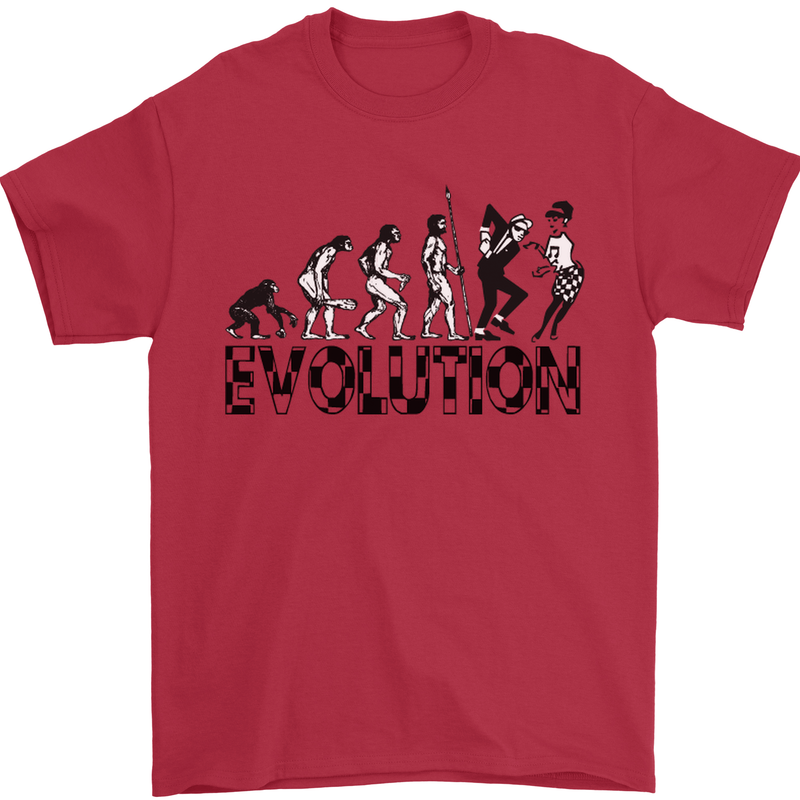 2 Tone Evolution Music 2Tone SKA Mens T-Shirt 100% Cotton Red