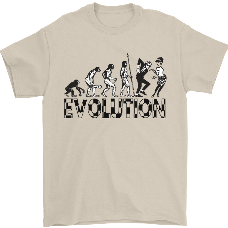 2 Tone Evolution Music 2Tone SKA Mens T-Shirt 100% Cotton Sand
