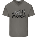 2 Tone Evolution Music 2Tone SKA Mens V-Neck Cotton T-Shirt Charcoal