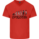 2 Tone Evolution Music 2Tone SKA Mens V-Neck Cotton T-Shirt Red