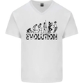 2 Tone Evolution Music 2Tone SKA Mens V-Neck Cotton T-Shirt White