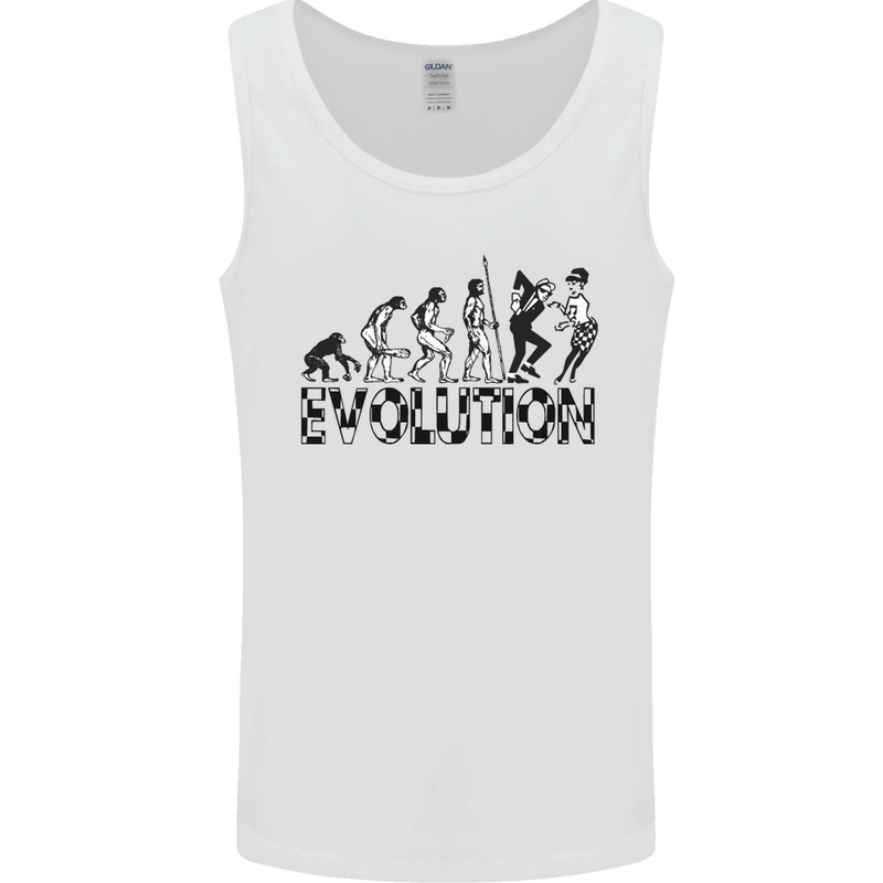 2 Tone Evolution Music 2Tone SKA Mens Vest Tank Top White