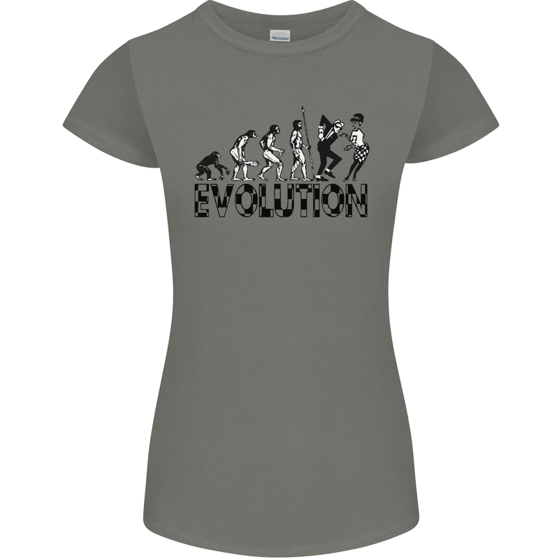 2 Tone Evolution Music 2Tone SKA Womens Petite Cut T-Shirt Charcoal