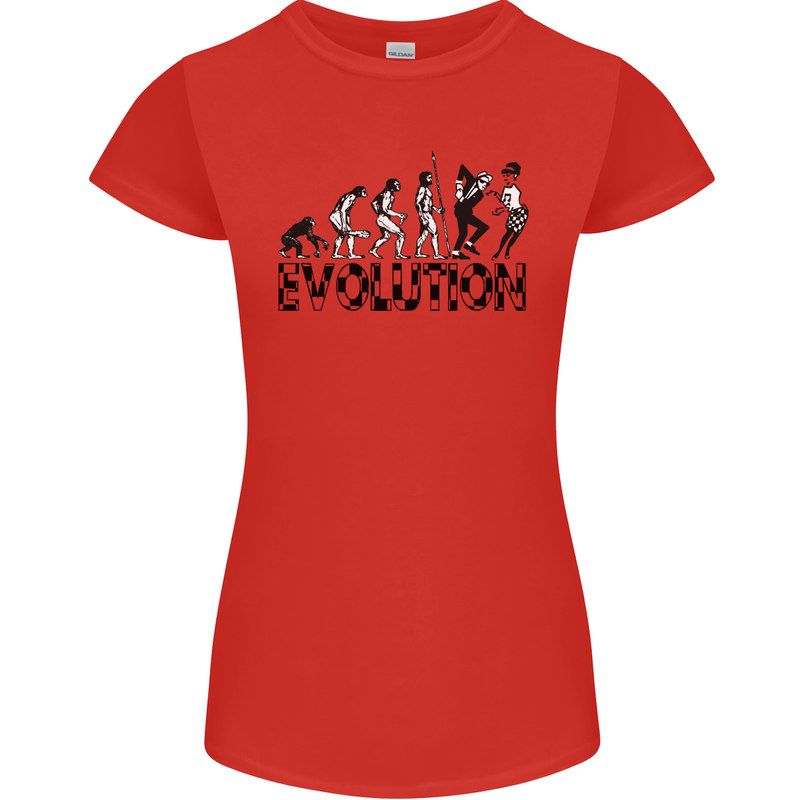 2 Tone Evolution Music 2Tone SKA Womens Petite Cut T-Shirt Red