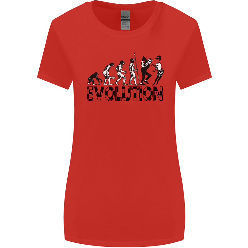 2 Tone Evolution Music 2Tone SKA Womens Wider Cut T-Shirt Red