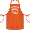 2 Year Wedding Anniversary 2nd Funny Wife Cotton Apron 100% Organic Orange