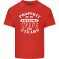2 Year Wedding Anniversary 2nd Funny Wife Mens Cotton T-Shirt Tee Top Red
