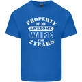 2 Year Wedding Anniversary 2nd Funny Wife Mens Cotton T-Shirt Tee Top Royal Blue