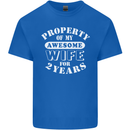 2 Year Wedding Anniversary 2nd Funny Wife Mens Cotton T-Shirt Tee Top Royal Blue