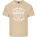 2 Year Wedding Anniversary 2nd Funny Wife Mens Cotton T-Shirt Tee Top Sand