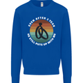 2 Year Wedding Anniversary 2nd Marriage Mens Sweatshirt Jumper Royal Blue