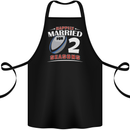 2 Year Wedding Anniversary 2nd Rugby Cotton Apron 100% Organic Black
