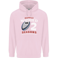 2 Year Wedding Anniversary 2nd Rugby Mens 80% Cotton Hoodie Light Pink