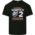 2 Year Wedding Anniversary 2nd Rugby Mens Cotton T-Shirt Tee Top Black