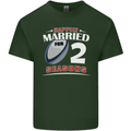 2 Year Wedding Anniversary 2nd Rugby Mens Cotton T-Shirt Tee Top Forest Green