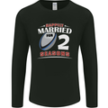 2 Year Wedding Anniversary 2nd Rugby Mens Long Sleeve T-Shirt Black