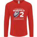 2 Year Wedding Anniversary 2nd Rugby Mens Long Sleeve T-Shirt Red