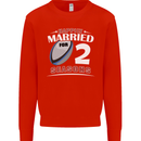 2 Year Wedding Anniversary 2nd Rugby Mens Sweatshirt Jumper Bright Red