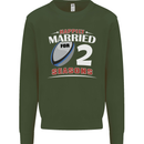 2 Year Wedding Anniversary 2nd Rugby Mens Sweatshirt Jumper Forest Green