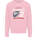 2 Year Wedding Anniversary 2nd Rugby Mens Sweatshirt Jumper Light Pink