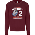 2 Year Wedding Anniversary 2nd Rugby Mens Sweatshirt Jumper Maroon