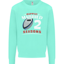 2 Year Wedding Anniversary 2nd Rugby Mens Sweatshirt Jumper Peppermint