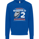 2 Year Wedding Anniversary 2nd Rugby Mens Sweatshirt Jumper Royal Blue