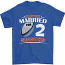 2 Year Wedding Anniversary 2nd Rugby Mens T-Shirt 100% Cotton Royal Blue