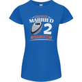 2 Year Wedding Anniversary 2nd Rugby Womens Petite Cut T-Shirt Royal Blue