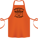 2nd Wedding Anniversary 2 Year Funny Wife Cotton Apron 100% Organic Orange