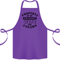 2nd Wedding Anniversary 2 Year Funny Wife Cotton Apron 100% Organic Purple