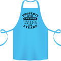 2nd Wedding Anniversary 2 Year Funny Wife Cotton Apron 100% Organic Turquoise