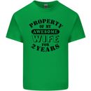 2nd Wedding Anniversary 2 Year Funny Wife Mens Cotton T-Shirt Tee Top Irish Green