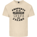 2nd Wedding Anniversary 2 Year Funny Wife Mens Cotton T-Shirt Tee Top Natural