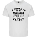 2nd Wedding Anniversary 2 Year Funny Wife Mens Cotton T-Shirt Tee Top White