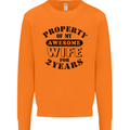 2nd Wedding Anniversary 2 Year Funny Wife Mens Sweatshirt Jumper Orange