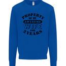 2nd Wedding Anniversary 2 Year Funny Wife Mens Sweatshirt Jumper Royal Blue