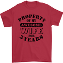 2nd Wedding Anniversary 2 Year Funny Wife Mens T-Shirt 100% Cotton Red