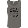 2nd Wedding Anniversary 2 Year Funny Wife Mens Vest Tank Top Charcoal