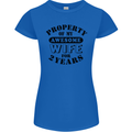 2nd Wedding Anniversary 2 Year Funny Wife Womens Petite Cut T-Shirt Royal Blue