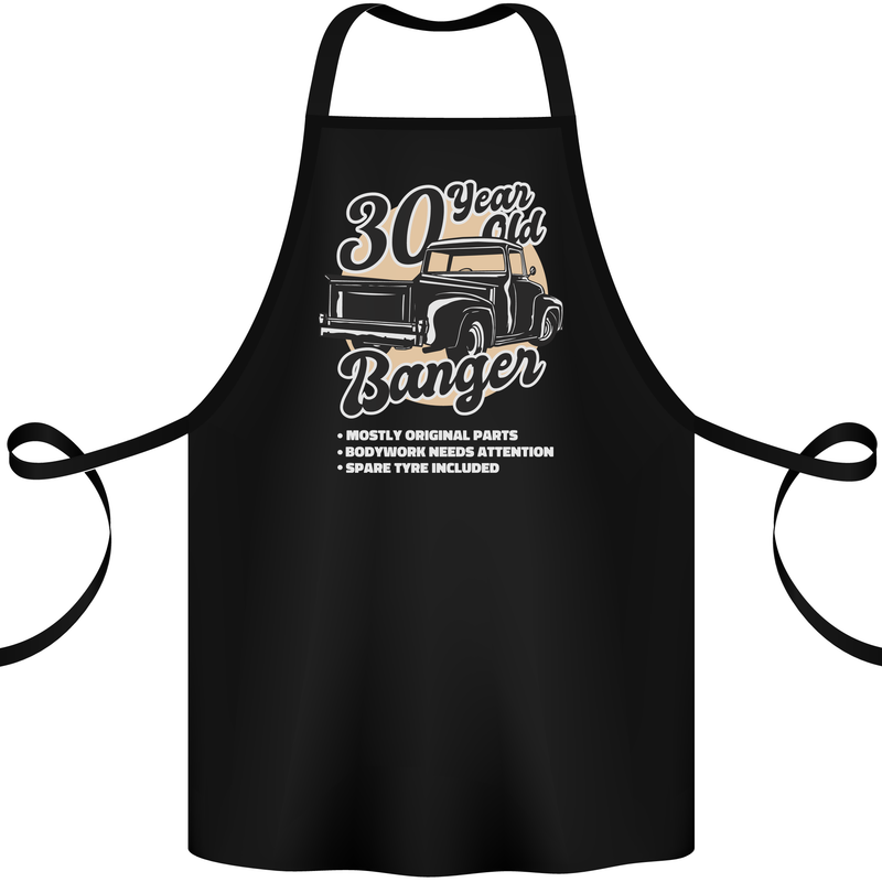 30 Year Old Banger Birthday 30th Year Old Cotton Apron 100% Organic Black