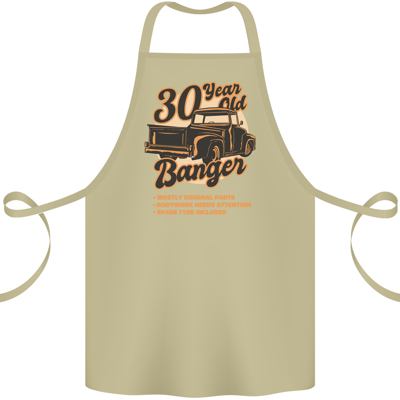 30 Year Old Banger Birthday 30th Year Old Cotton Apron 100% Organic Khaki